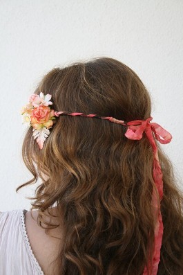 Brown Curly Hair with Headband